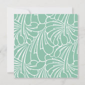 Baby shower, Art Nouveau Floral Pattern Kaart (Achterkant)