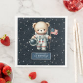 Baby shower astronaut Teddy Napkins gepersonalisee Servet (Insitu)