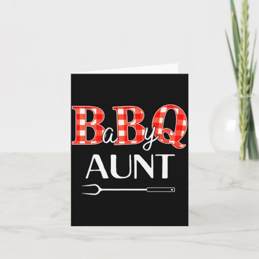 Baby Shower Aunt Bbq Party Cute Matching Family  Kaart (Voorkant)