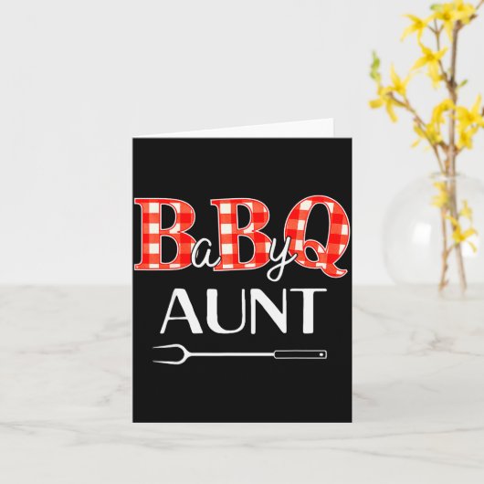 Baby Shower Aunt Bbq Party Cute Matching Family  Kaart (Gele Bloem)