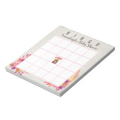 Baby shower Autumn Forest Animal Bingo Game Notitieblok (Linkerzijde)