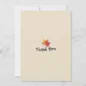 Baby shower Autumn Maple Leaves Pumpkin Sunflower Kaart (Achterkant)