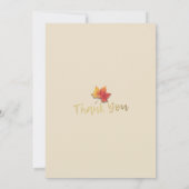 Baby shower Autumn Maple Leaves Pumpkin Sunflower Kaart (Achterkant)