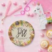 Baby shower Autumn Maple Leaves Pumpkins Sunflower Papieren Bordje (Feest)