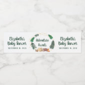Baby shower Awaits Woodland Animals Waterfles Etiket (Enkel label)