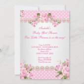  Baby shower Aziatisch meisje Roze Pearl Roos 2D Kaart (Achterkant)