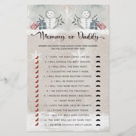 Baby shower baby (Voorkant)