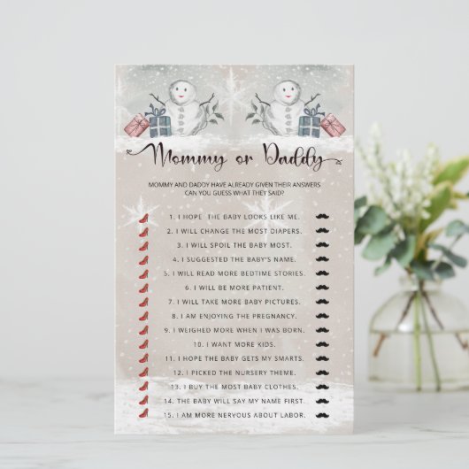 Baby shower baby (Staand voorkant)