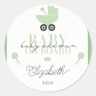 Baby shower Baby Aan boord Uitnodiging Sticker