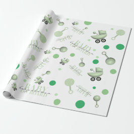 Baby shower Baby Aan boord Uitnodiging Sticker Cadeaupapier