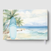 Baby shower baby aan boord van de surfplank gastenboek (Achterkant)