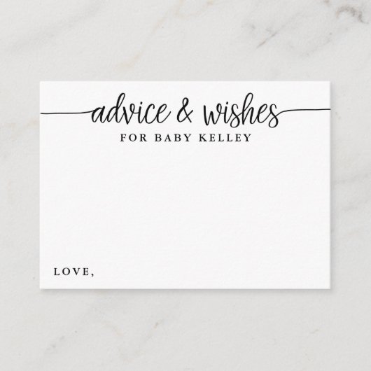 Baby shower Baby advies Kaart penseel (Voorkant)