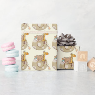 Baby shower Baby Animals Cadeaupapier