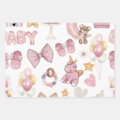 Baby shower Baby Animals Inpakpapier Vel (Voorkant)