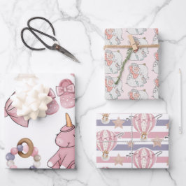 Baby shower Baby Animals Inpakpapier Vel