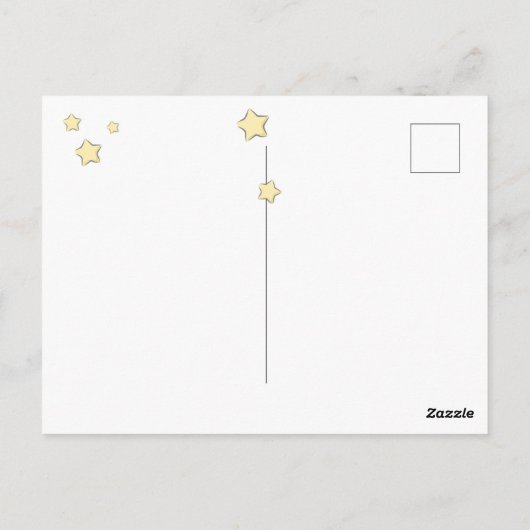 BABY SHOWER | Baby Beer maan en sterren Briefkaart (Achterkant)