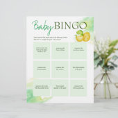 Baby shower baby bingo gepersonaliseerde sjabloon briefhoofd (Staand voorkant)