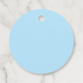 Baby shower Baby Blauw Denim Print Custom Bedankjes Labels (Achterkant)