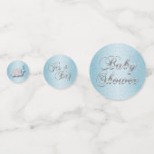 Baby shower Baby Blue Glitter Confetti (Achterkanten)