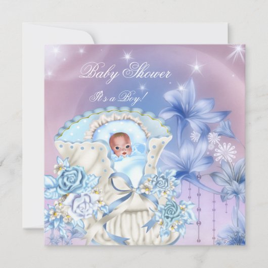  Baby shower Baby Blue Magical Kaart (Voorkant)