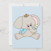 Baby shower Baby Boy Baby Elephant Kaart (Achterkant)