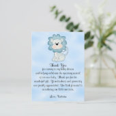 Baby shower Baby Boy Blue Lion Briefkaart (Staand voorkant)