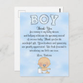 Baby shower Baby Boy Briefkaart (Voorkant / Achterkant)