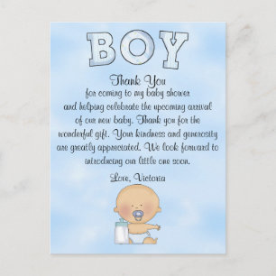 Baby shower Baby Boy Briefkaart