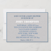 baby shower Baby BOY Crossword Invitation Card Kaart (Achterkant)
