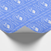 baby shower Baby Boy Cute Little Rabbit Custom Cadeaupapier (Hoek)