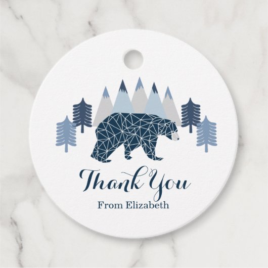 Baby shower Baby Boy Dank u Bedankjes Labels (Voorkant)