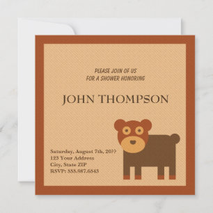 baby shower Baby BOY Dog Doggy Friend Card Kaart