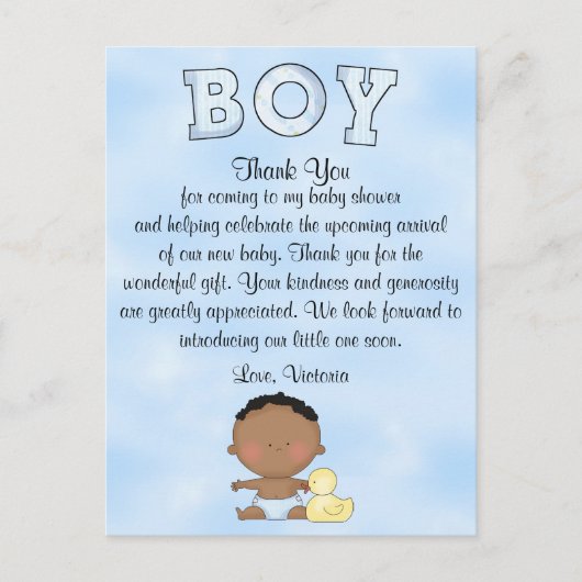 Baby shower Baby Boy Etnisch Briefkaart (Voorkant)