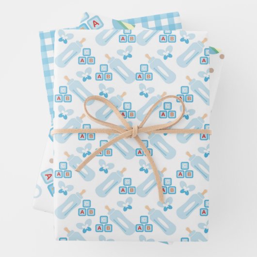 Baby shower Baby Boy Inpakpapier Vel (In situ)