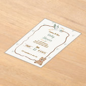 Baby shower - baby boy or gris Invitation Acryl Uitnodigingen (Laagn)