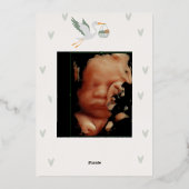 Baby shower - baby boy or gris Invitation Folie Uitnodiging (Achterkant)