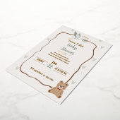 Baby shower - baby boy or gris Invitation Folie Uitnodiging (Gedraaid)