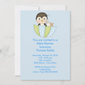Baby shower Baby Boy Penguin Kaart (Voorkant)