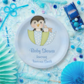 baby shower Baby Boy Penguin Papieren Bordje (Feest)