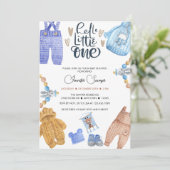 Baby shower Baby Boy Shower-uitnodigingen Kaart (Staand voorkant)