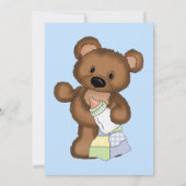 Baby shower Baby Boy Teddy Bear Kaart (Achterkant)