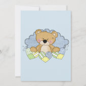 Baby shower Baby Boy Teddy Bear Kaart (Achterkant)