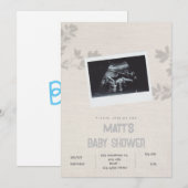 Baby shower Baby Boy uitnodiging (Voorkant / Achterkant)