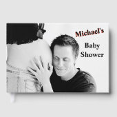 Baby shower 🍼 Baby Bump Photo Monogram Gastenboek (Voorkant)