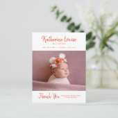 BABY SHOWER | Baby Cadeaud Dank u Briefkaart (Staand voorkant)