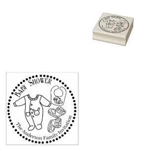 Baby shower Baby Draag Rubberstempel