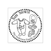 Baby shower Baby Draag Rubberstempel (Afrduk)