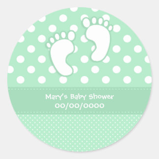Baby shower Baby Feet Ronde Sticker