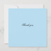 Baby shower - Baby Fles- Flowers Bedankkaart (Achterkant)