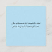 Baby shower - Baby Fles- Flowers Informatiekaartje (Achterkant)